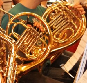 Waldhörner des Orchester Schleswig-Sønderjylland-Pops, das Leuchtturm-Projekt des Kreises Schleswig-Flensburg